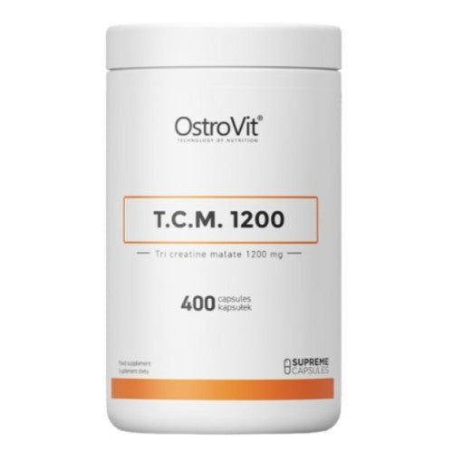 OstroVit Tri Creatine Malate / TCM 400 капсули / 1200 мг - GAIN O'CLOCK