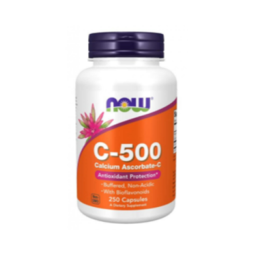 NOW VITAMIN C-500 ASCORBATE - 250VCaps. - GAIN O'CLOCK