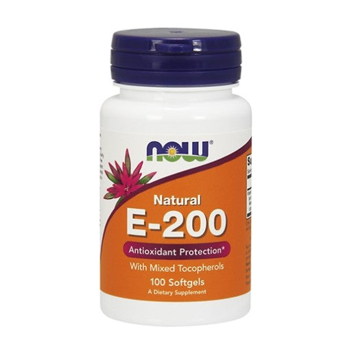 NOW Vitamin E-200 IU /Mixed Tocopherols/ 100 гел капсули - GAIN O'CLOCK