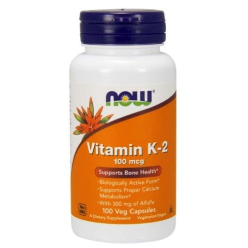 NOW Foods Vitamin K-2 100 мкг / 100 капсули - GAIN O'CLOCK