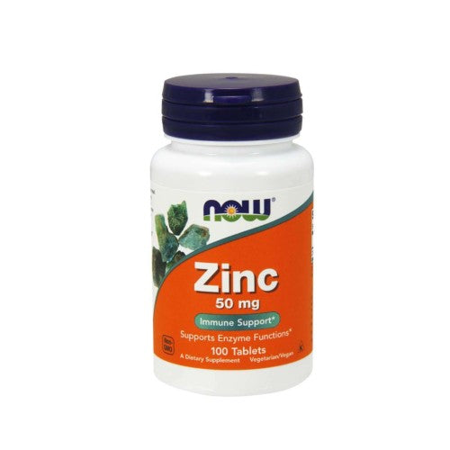 NOW Zinc Gluconate 50 мг / 100 таблетки - GAIN O'CLOCK